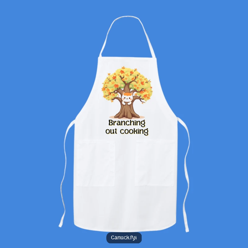 Funny Maple Tree Apron: Animal Hug, Kitchen Nature Gift