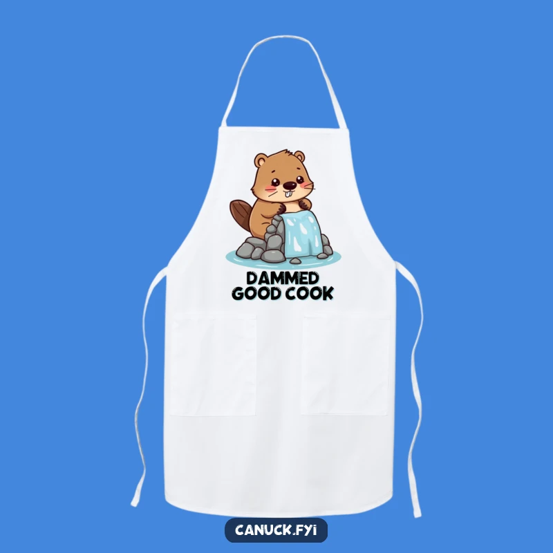 Funny Beaver Dam Builder Apron - Playful Construction Kitchen Gift