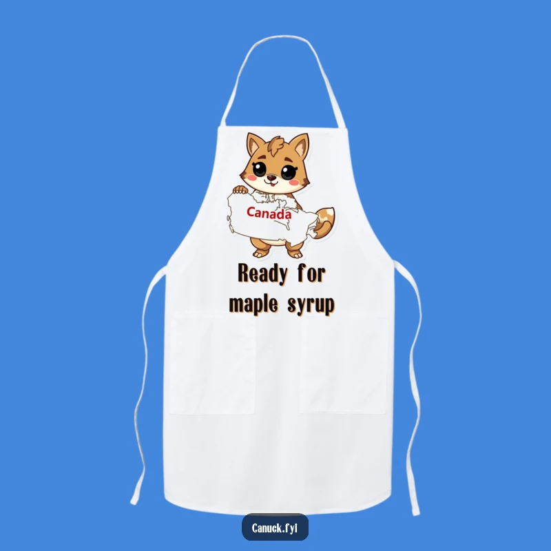Funny Canada Apron: Confident Animal Map - Culinary Explorer Gift
