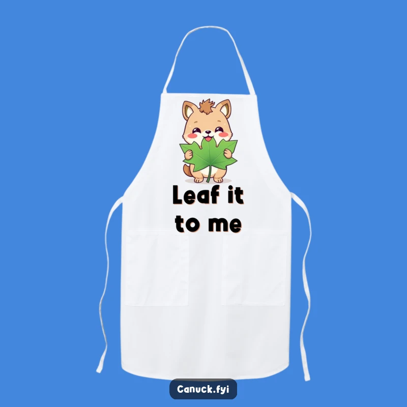 Funny Canada Apron: Triumphant Maple Leaf Animal - Festive Cooking Gift