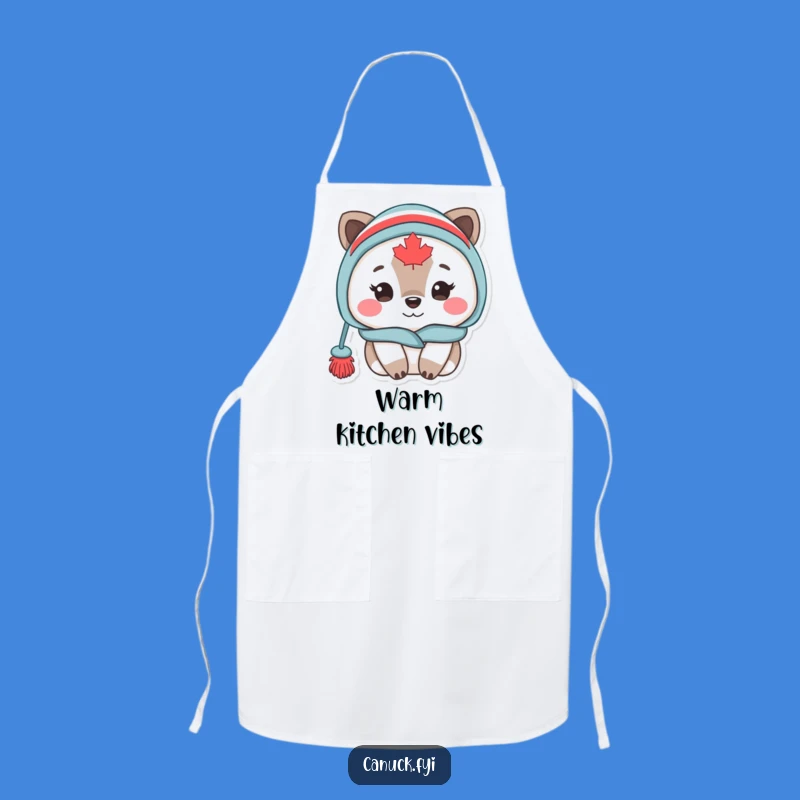 Funny Cozy Canadian Animal Toque Apron - Hilarious Kitchen Comfort Gift