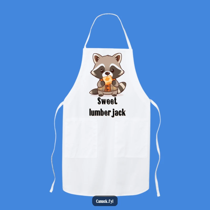 Funny Raccoon Lumberjack Apron: Cute Kitchen Wear, Humorous Woodland Gift
