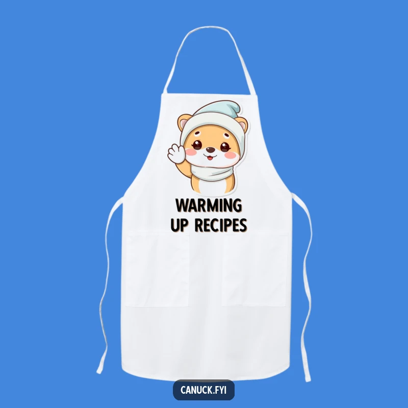Funny Winter Animal Apron: Cook with Cozy Waves and Winter Fun!