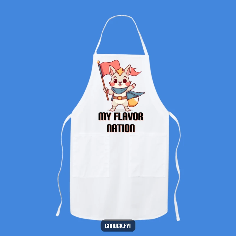 Funny Hero Animal Apron - Proud Flag Pose, Culinary Champion Gift