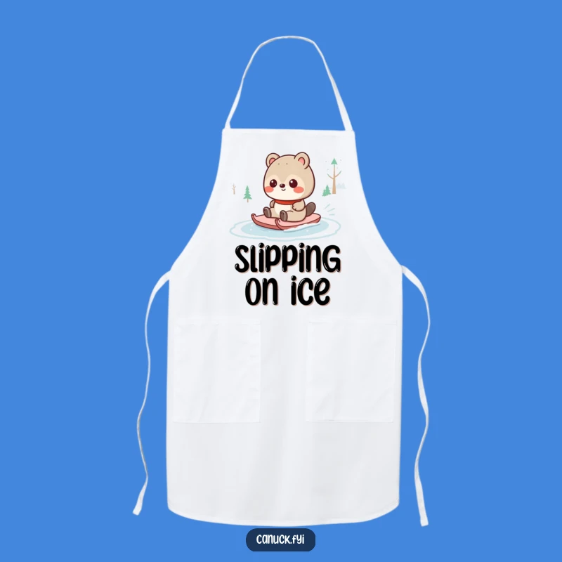 Funny Canadian Animal Kitchen Apron - Hilarious Winter Cooking Gift for Chefs