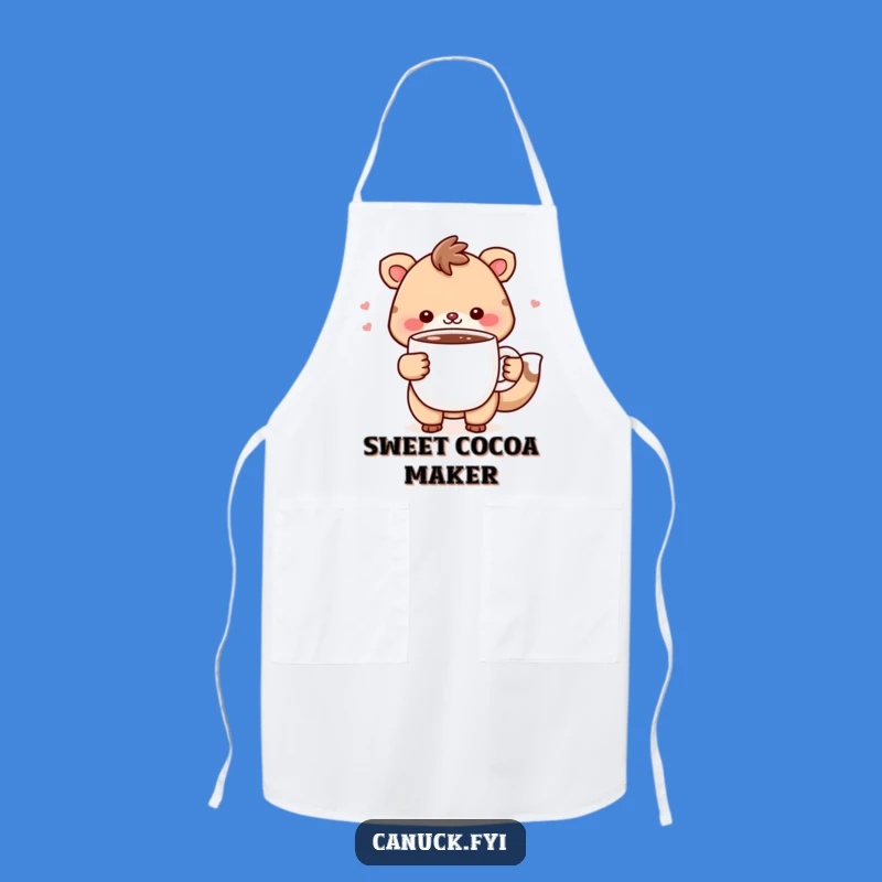 Funny Animal Hot Chocolate Apron: Cook with Cheer and Comfort