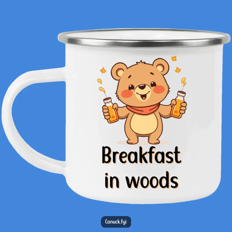 Funny Juggling Bear Camping Mug: Outdoor Maple Syrup Gift