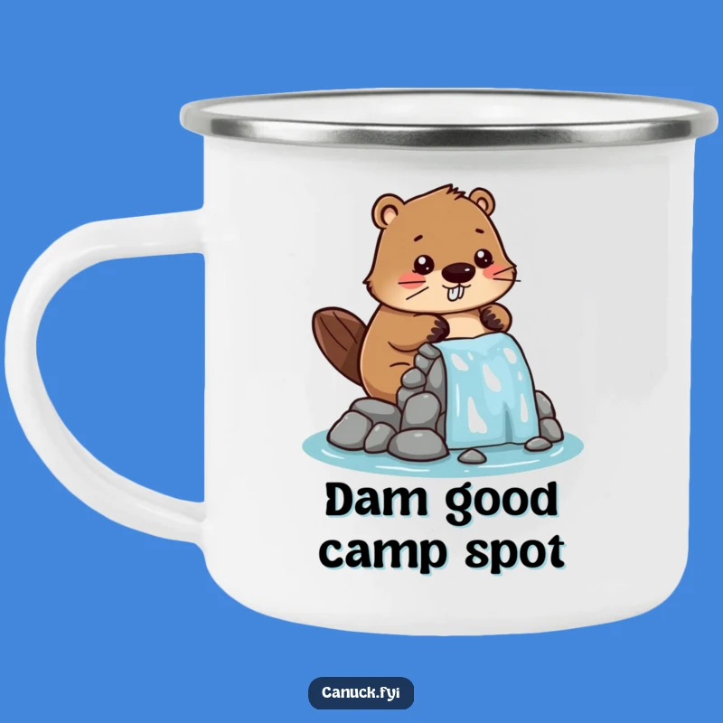 Funny Beaver Dam Builder Camping Mug - Playful Outdoor Engineer Gift