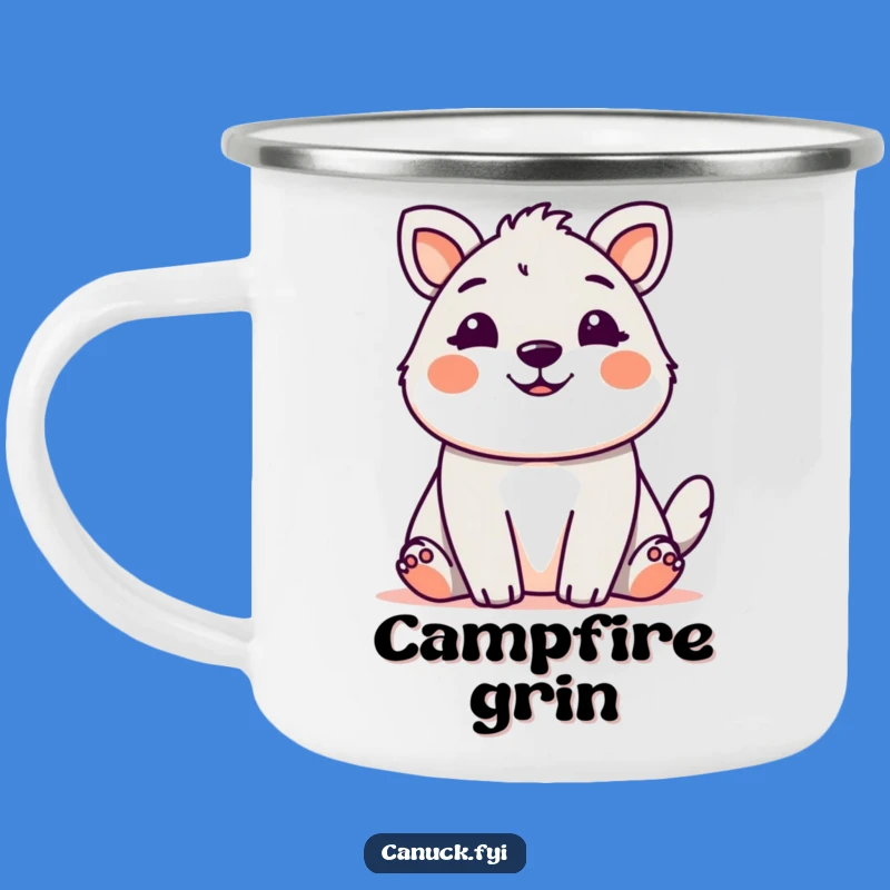 Funny Cute Animal Grin Camping Mug: Adventure Fuelled by Smiles