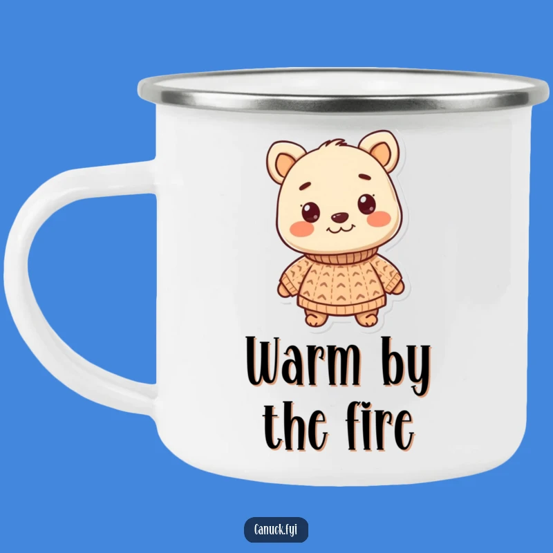 Funny Sweater Animal Camping Mug - Smiling Outdoor Comfort