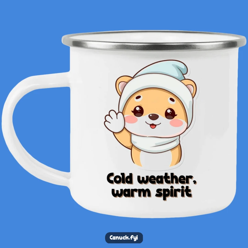 Funny Winter Animal Camping Mug: Cozy Waves for Outdoor Adventures!