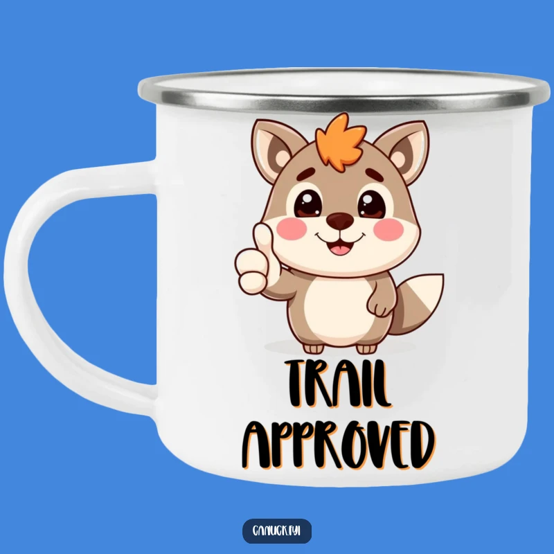 Funny Canadian Animal Thumbs Up Campfire Mug - Cheerful Outdoor Adventure Gift