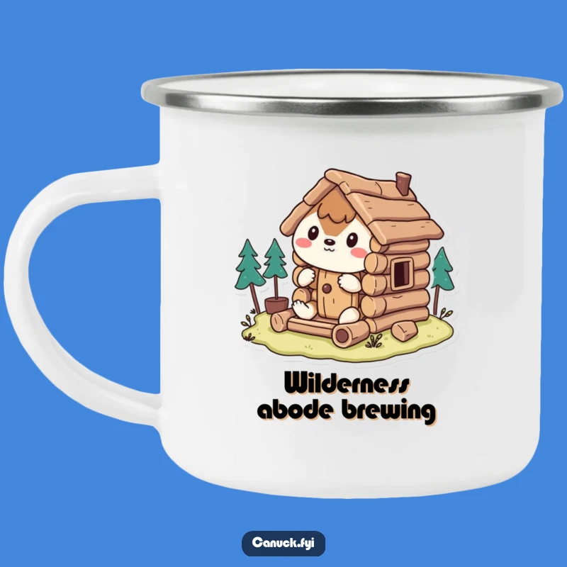 Funny Animal Camping Mug: Log Cabin Builder Edition, Adventure and Humor