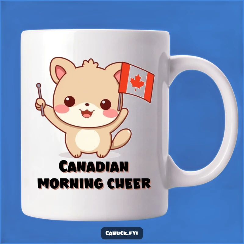 Funny Maple Leaf Flag Animal Mug - Celebrate Canada with Humorous Pride