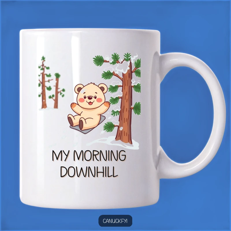 Funny Bear Cub Snow Mug: Gleeful Winter Fun Gift