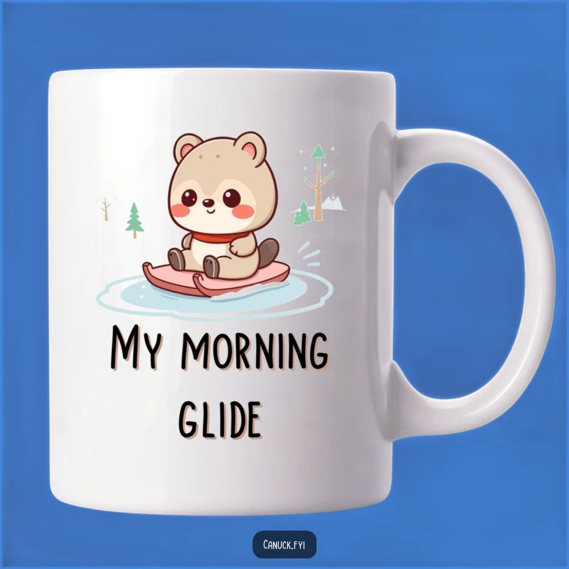 Funny Canadian Animal Sliding Mug - Hilarious Winter Fun Gift for Him or Her