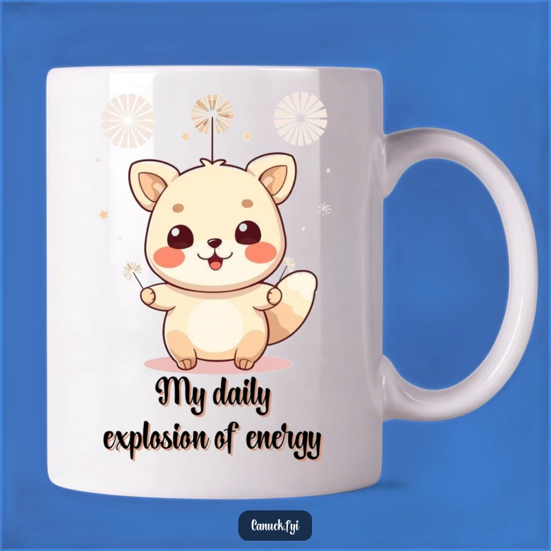 Funny Cheerful Animal Fireworks Mug - Celebration Gift