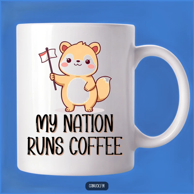 Funny Cheerful Animal Flag Mug - Perfect Patriotic Funny Gift for Proud Patriots