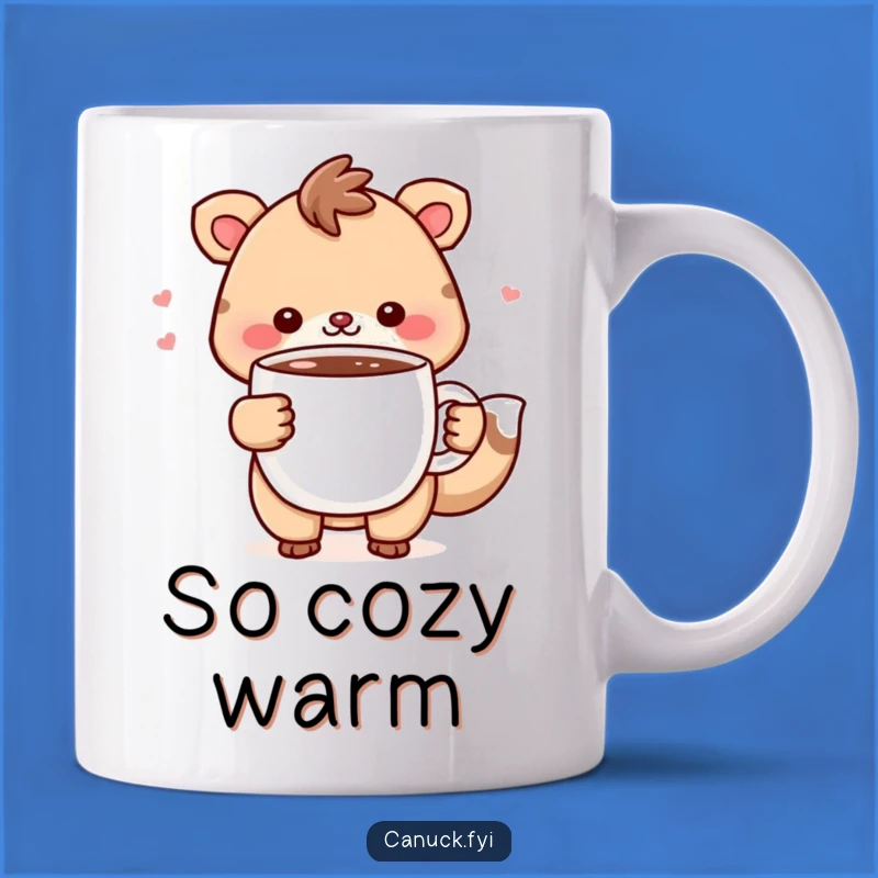 Funny Cheerful Animal Hot Chocolate Mug: Cozy Comfort Gift for Cocoa Lovers