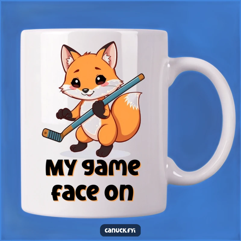 Funny Fox Hockey Mug: Playful Animal Gift for Sports Fans!