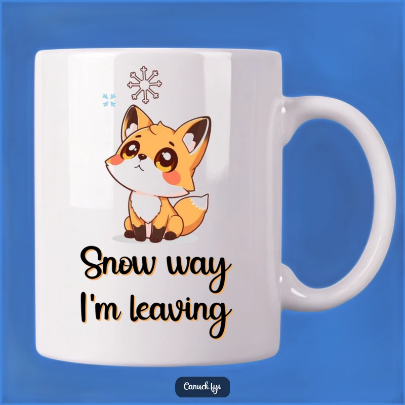 Funny Fox Winter Wonder Mug: A Curious Fox & Snowflake Gift for Cold Days