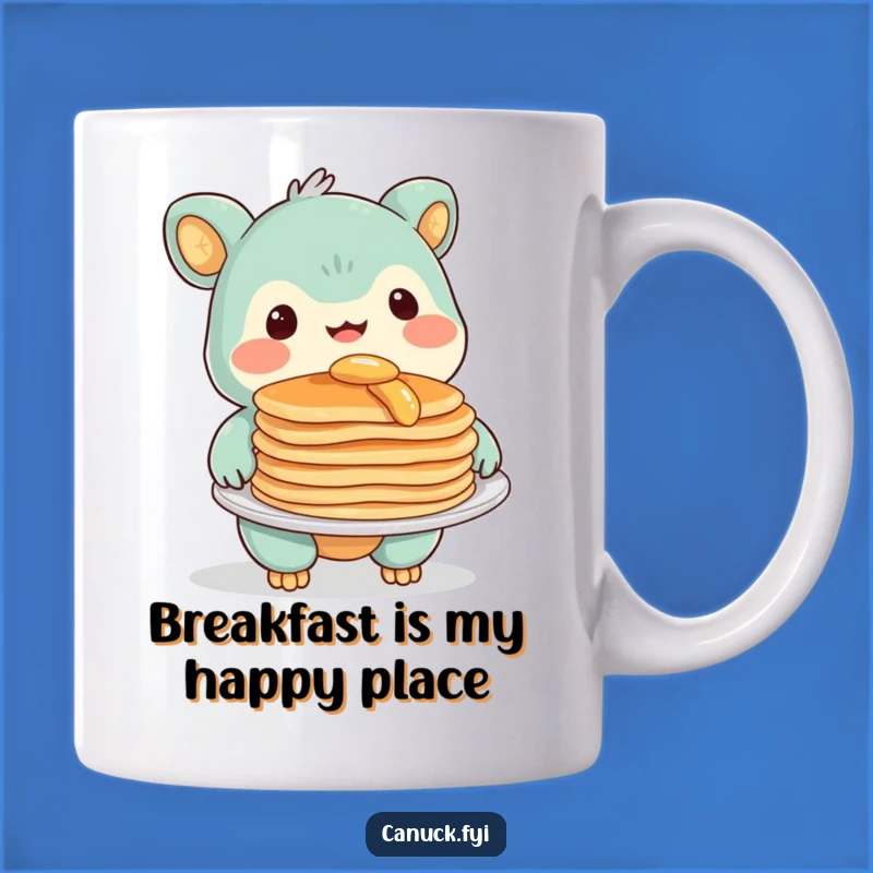 Funny Pancake Creature Mug: A Warm Smile's Delicious Offer, Perfect Gift!