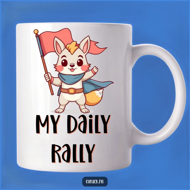 Funny Hero Animal Mug - Proud Flag Pose, Inspirational Gift for Champions