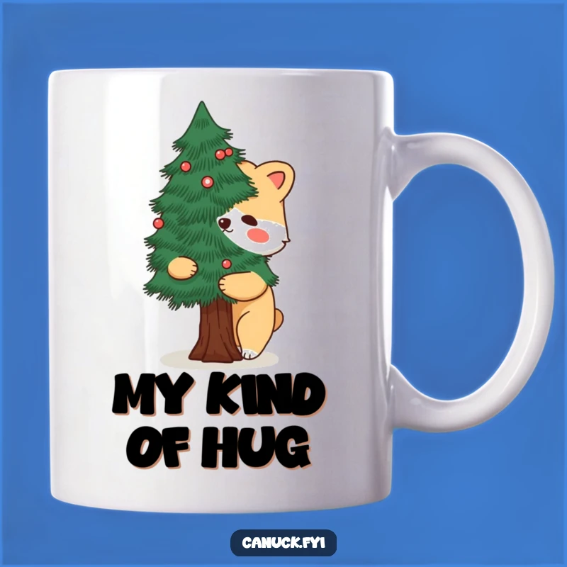Funny Animal Hugging Tree Mug: Hilarious Nature Lover Gift for Outdoorsy Folks