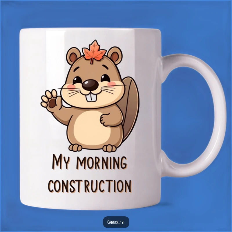 Funny Beaver Maple Leaf Mug: Enthusiastic Canada Fan Gift