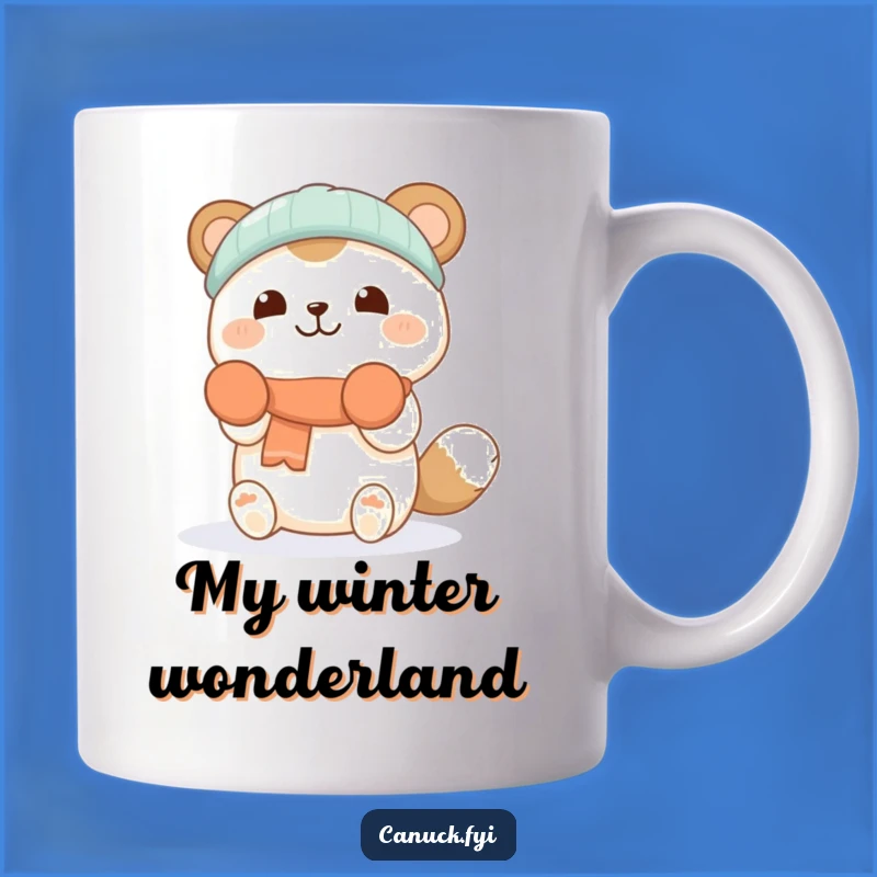 Funny Winter Animal Mug: Cheerful Snow Catcher Mittens - Perfect Cozy Gift