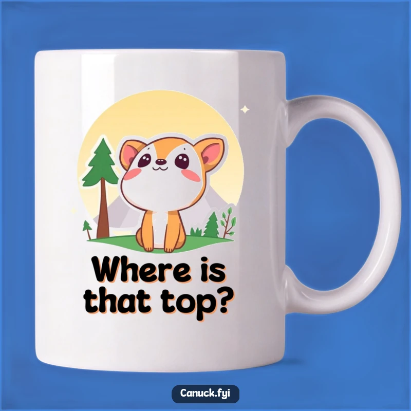 Funny Curious Animal Mountain Mug - A Hilarious Adventure Gift for Hikers