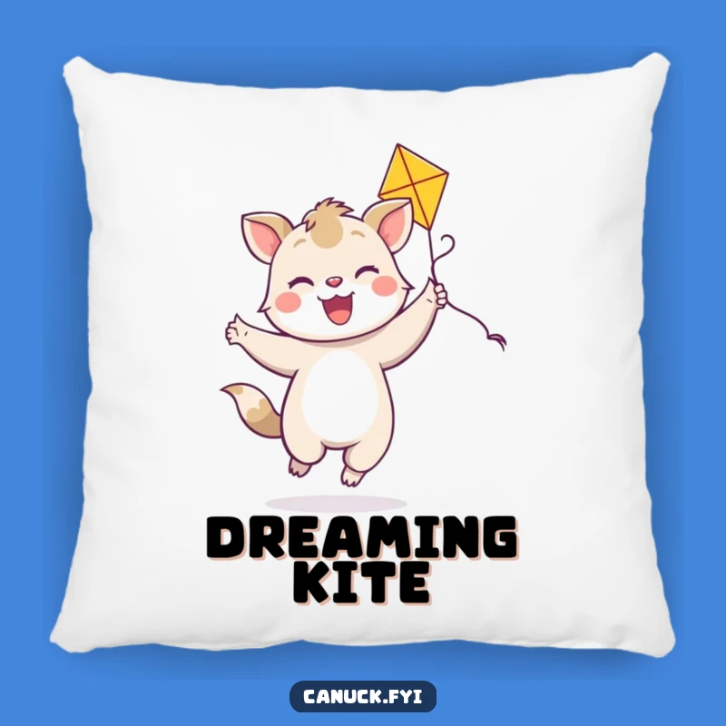 Funny Dancing Animal Kite Pillow: Soft Cushion with Joyful Smile