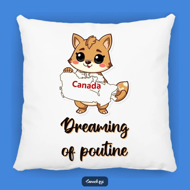 Funny Accent Pillow: Canada Map Animal - Cozy Canadian Comfort Gift