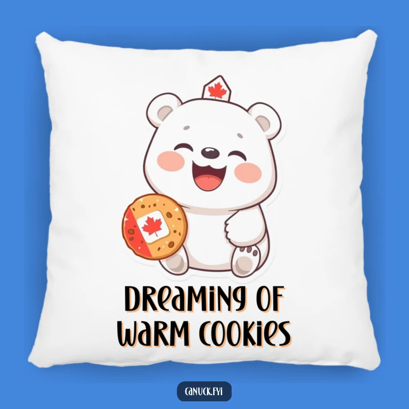 Funny Polar Bear Pillow: Cozy Canadian Comfort, Hearty Laugh, Hilarious Home Decor Gift