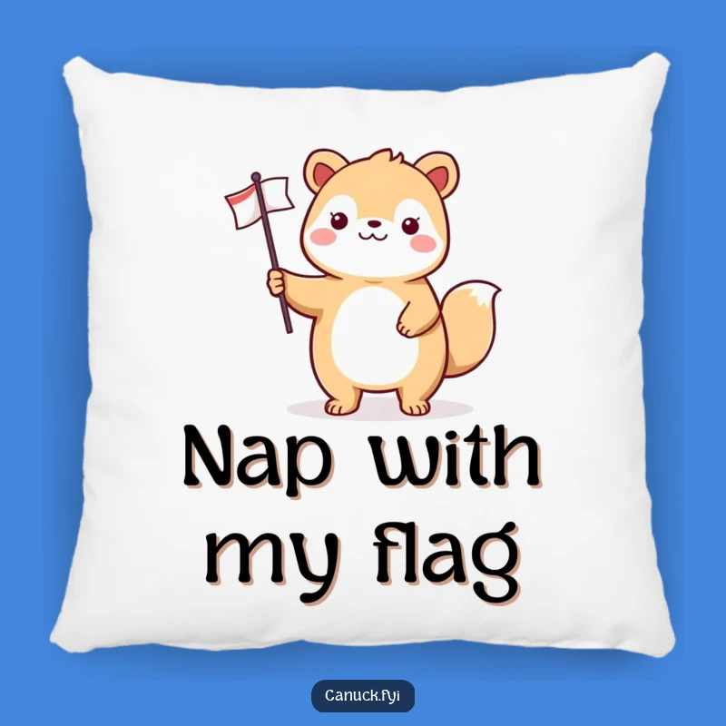 Funny Cheerful Animal Flag Pillow - Cozy Patriotic Accent - Perfect Funny Gift!