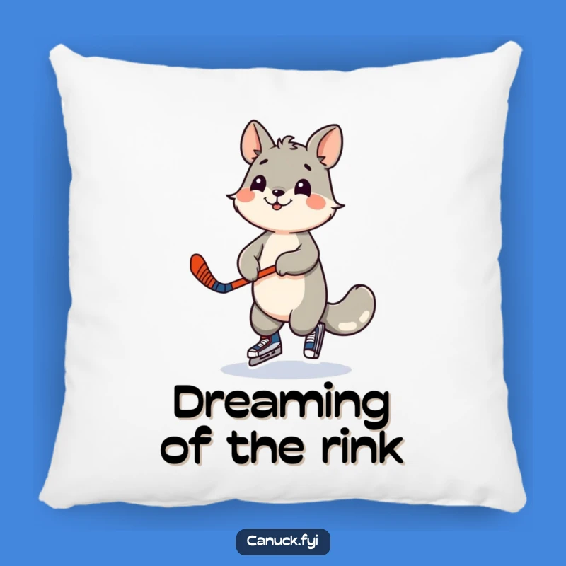 Funny Hockey Animal Dancer Pillow - Cozy Stick Accent