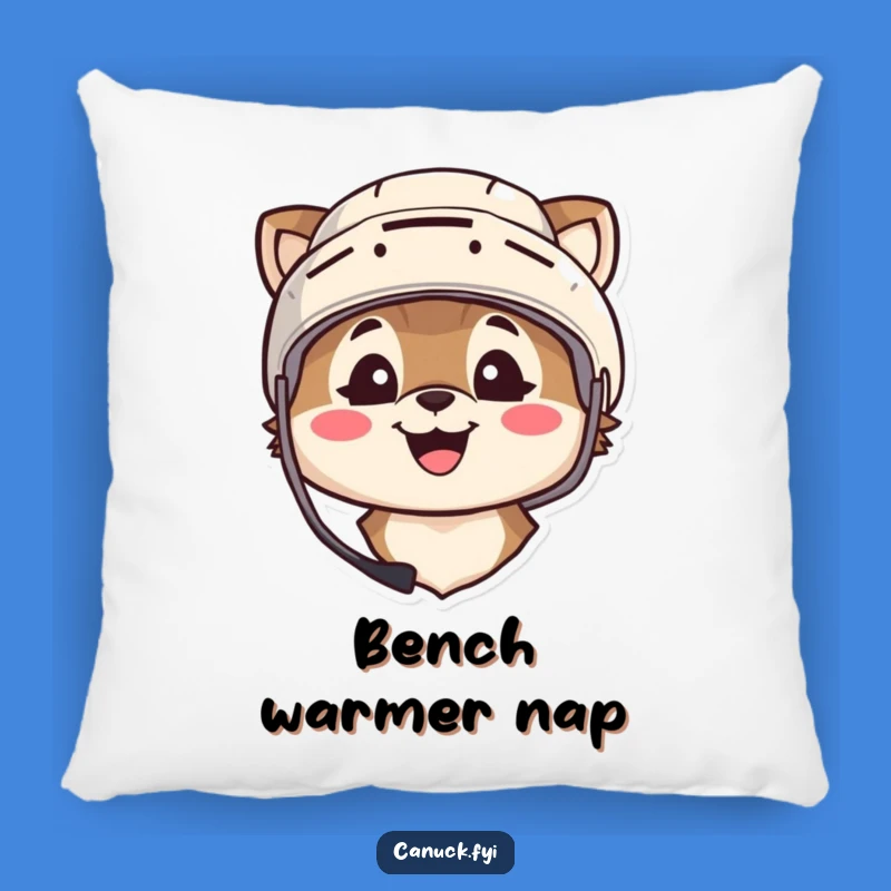 Funny Hockey Pillow: Helmet Smile Cushion, Cozy Sports Fan Gift