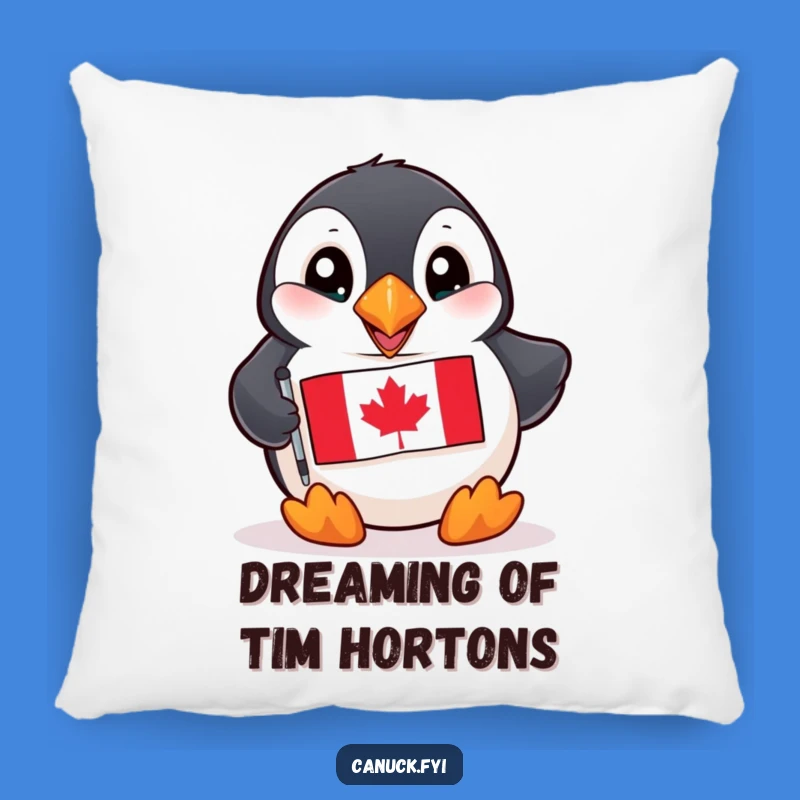 Funny Puffin Pillow: Cozy & Playful Canadian Bird Cushion - Comfy Gift