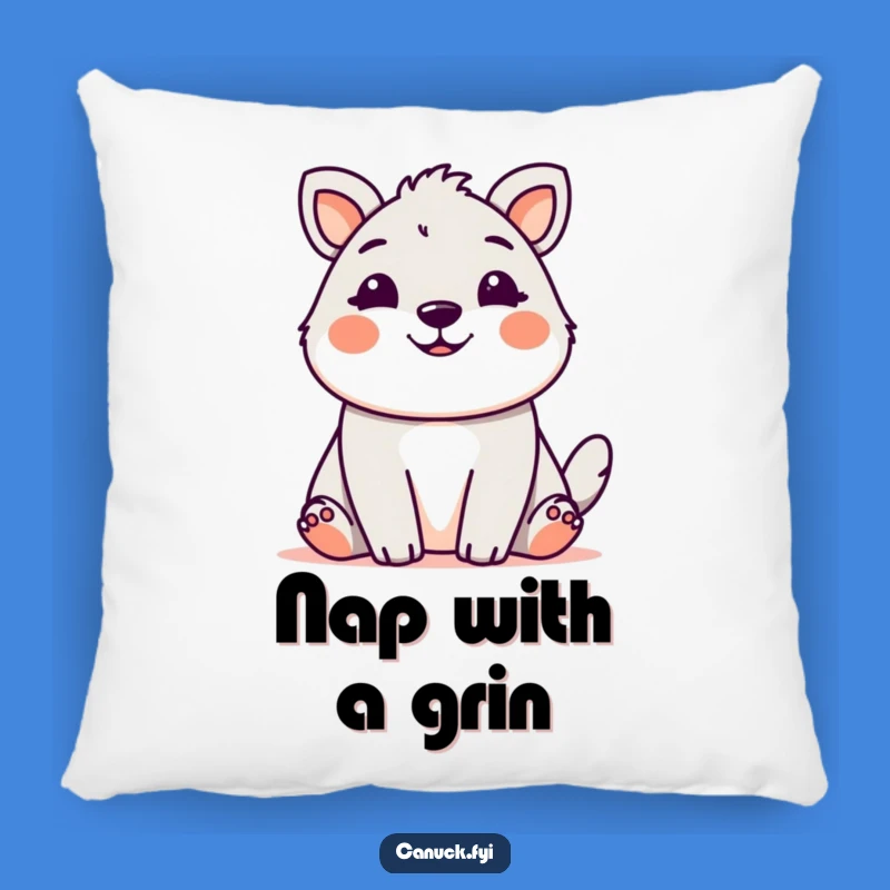Funny Cute Animal Grin Pillow: Cozy Comfort with a Smile