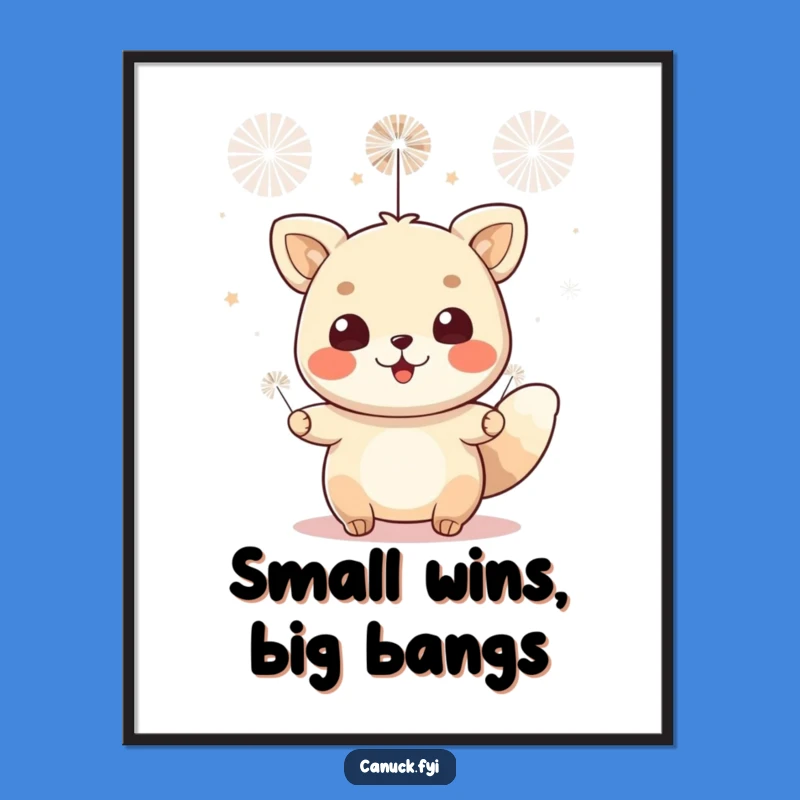 Funny Cheerful Animal Fireworks Digital Art - Instant Celebration