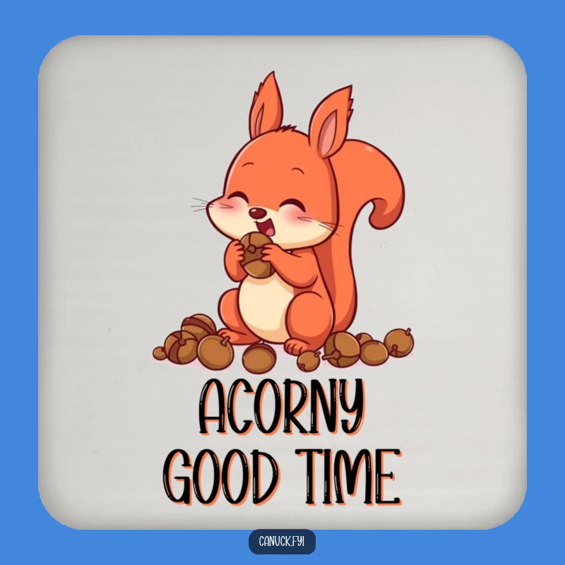 Funny Squirrel Acorn Coaster: Protect Surfaces with Nutty Art