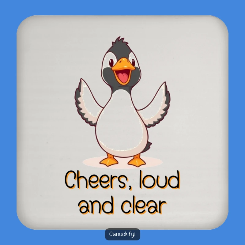 Funny Joyful Loon Drink Coaster - Bird Call Protection, Perfect Funny Gift!