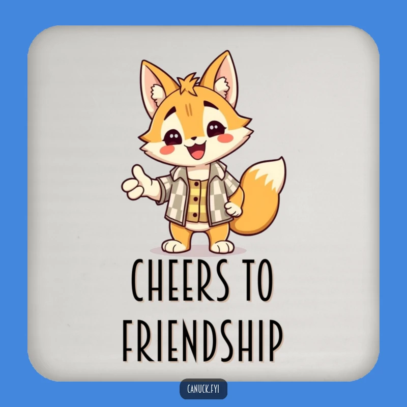 Funny Lynx Handshake Drink Coaster - Checkered Shirt Protector for Tables