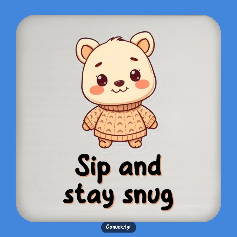 Funny Animal Sweater Coaster - Smiling Drink Protection