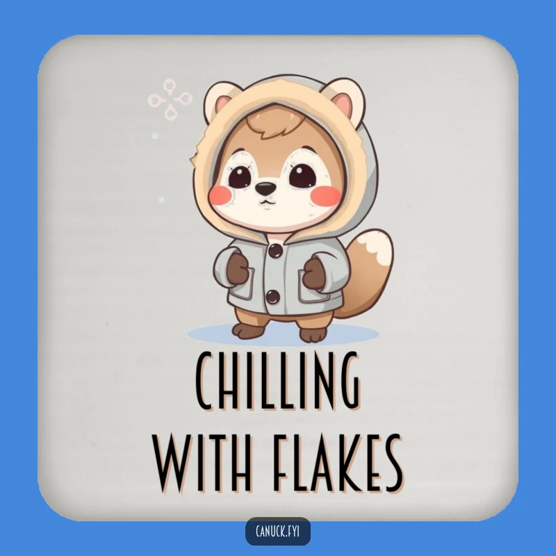 Funny Animal Winter Coaster: Protect Surfaces with Curious Snowflake Art