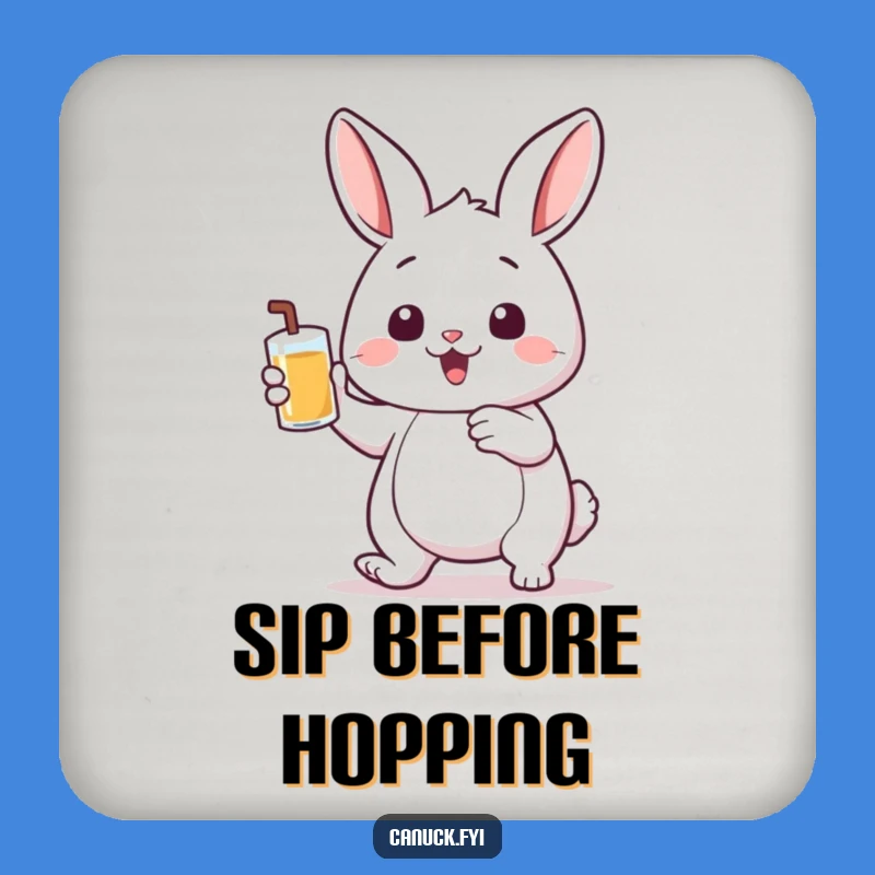 Funny Bouncing Rabbit Coaster Set - Hilarious Thirsty Protection for Tables Gift