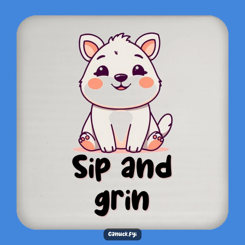 Funny Cute Animal Grin Coaster: Protect Surfaces with a Smile