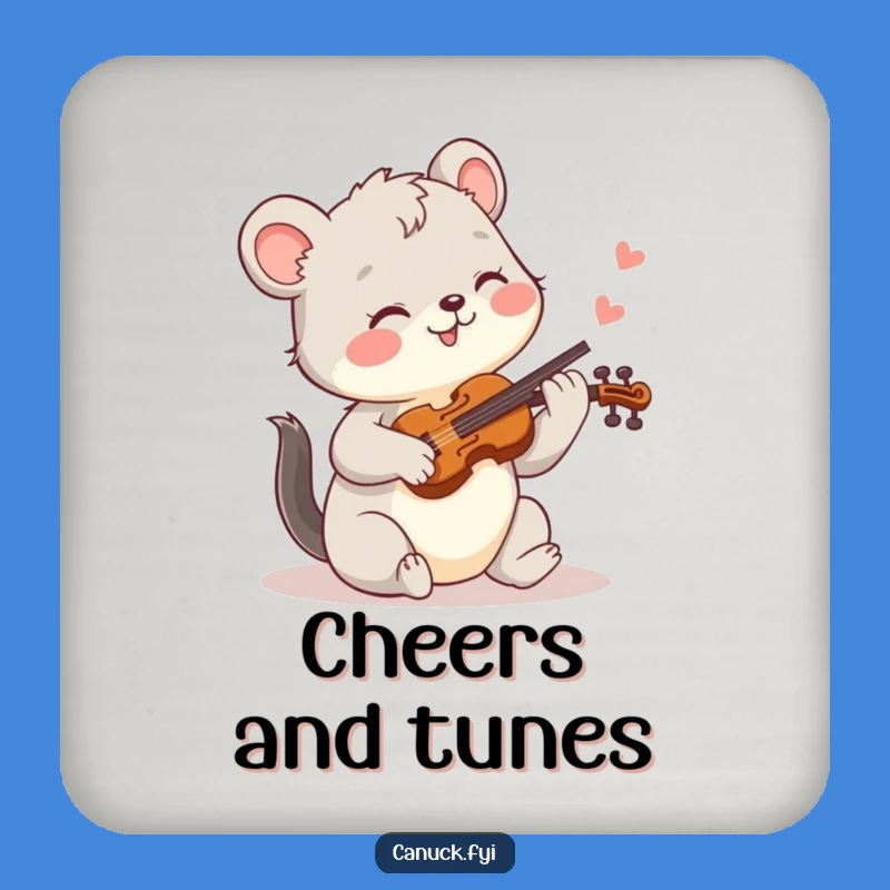 Funny Joyful Fiddle Animal Coaster: Hilarious Music Table Protection Gift