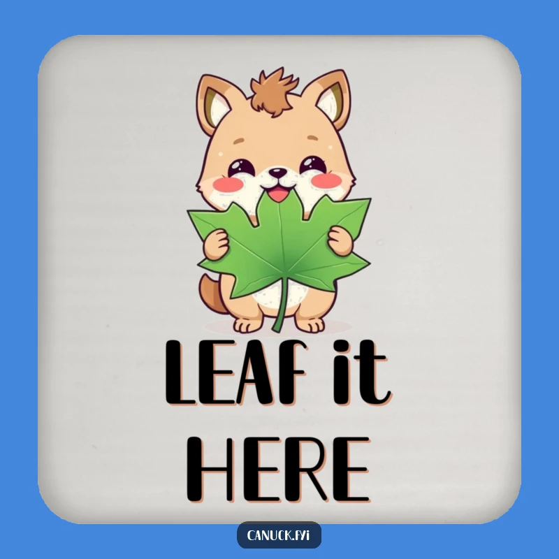 Funny Maple Leaf Coasters: Triumphant Animal - Protect Surfaces with Pride