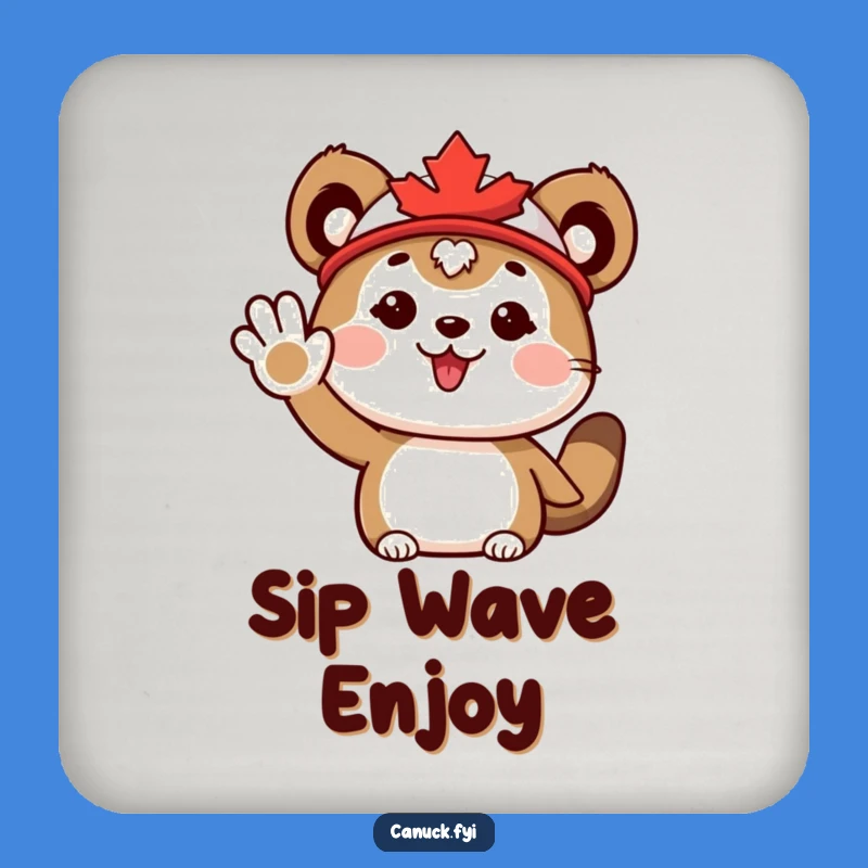 Funny Maple Leaf Animal Coaster: Protect Surfaces with a Cheerful Wave